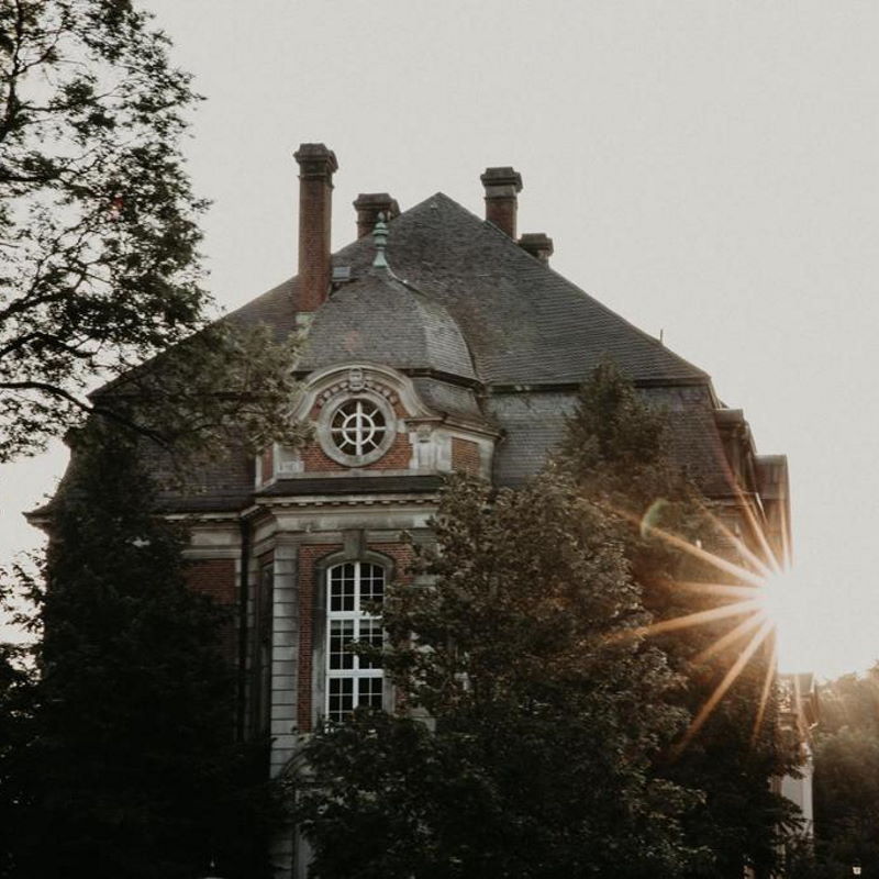 Schloss Karow Westseite Sonnenuntergang